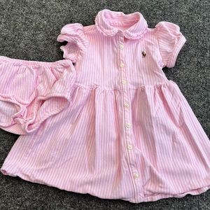 Like new!! Striped dress with diaper cover.